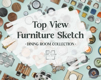 Top View Möbel Skizze – Esszimmer KOLLEKTION