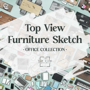 Top View Furniture Sketch – Office COLLECTION