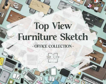 Top View Möbel Skizze - Office Collection