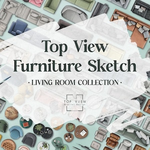 Top View Furniture Sketch – Living Room COLLECTION