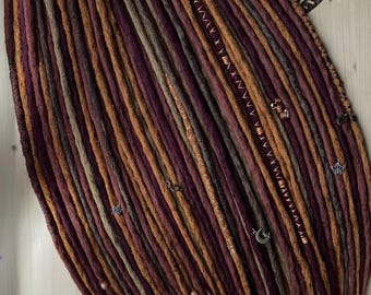 Cyberdread Rosso e arancione ramato single e double ended estensioni capelli dread