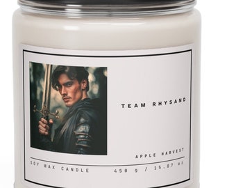 Team Rhysand Acotar fan gift, Personalized candle, A court of thorns and roses merch, Velaris Candle, Book Lover Candle, 9oz Book Candle