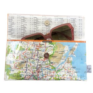 Recycled Street Map Wallet - Brisbane and Surrounding Suburbs