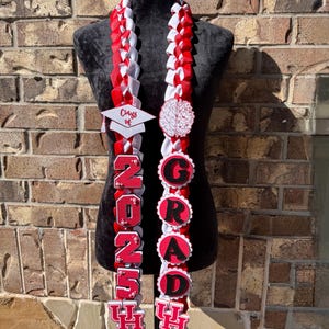 Lei Graduation Ribbon Lei Graduate Lei 2025 Senior graduate Graduation Lei Promotion Gift Lei Senior Night Gift Lei Braided Ribbon  Universi