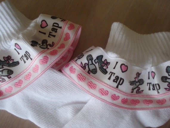 Ruffle Socks with Tap Shoes and Hearts 