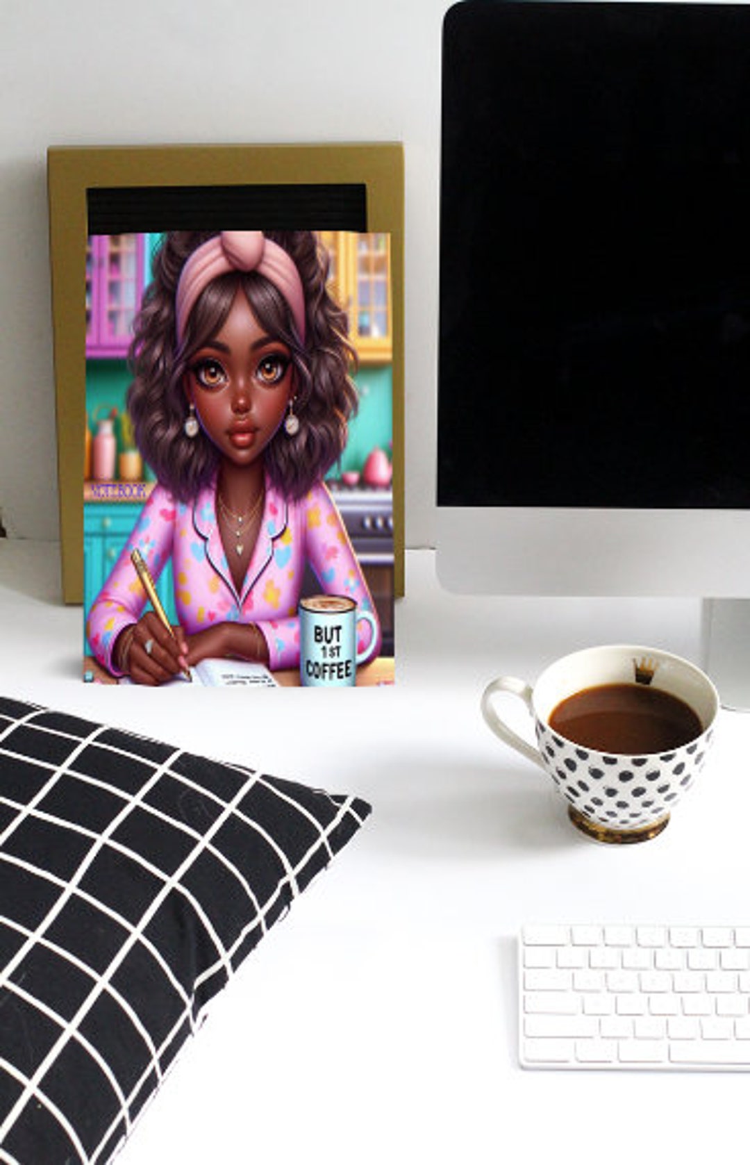 Black Girl Magic Notebook: but 1st Coffee Collection | Writing Notebook ...