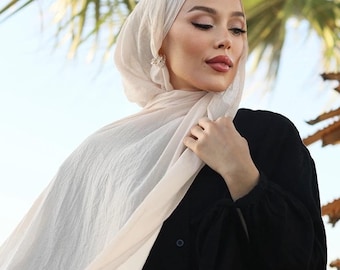 Zachte katoenen hijab: lichtgewicht ademend dagelijks gebruik