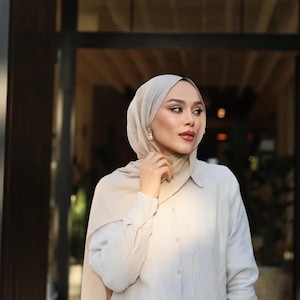Mjuk bomulls hijab: Lätt och andningsbar vardagsbruk bild 3