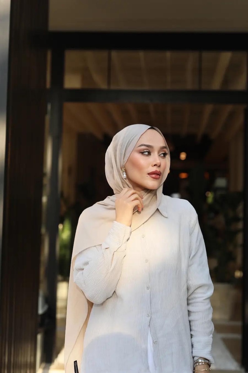 Mjuk bomulls hijab: Lätt och andningsbar vardagsbruk bild 3