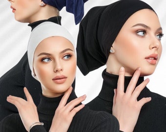 Cotton Under Hijab Cap: 3-piece Set, Head Wrap - Etsy