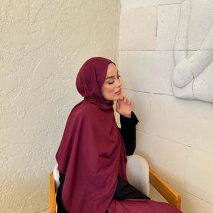 Mjuk bomulls hijab: Lätt och andningsbar vardagsbruk i9 Pink