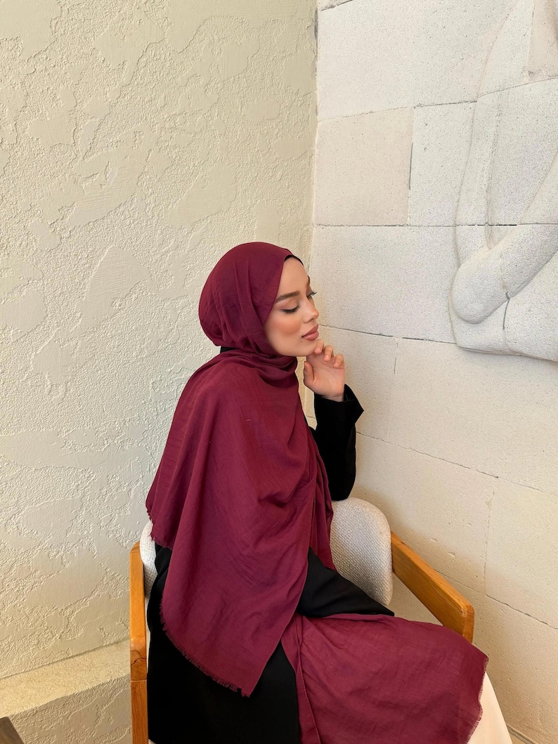 Mjuk bomulls hijab: Lätt och andningsbar vardagsbruk i9 Pink