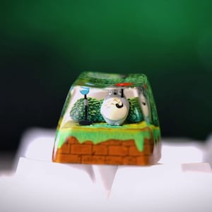 LIMITED SALE 50% Cute Keycap, Artisan Keycap, Gibli keycap,Fan Anime Keycap for MX Cherry Mechanical Keyboard, Gift for Her Gift for Him