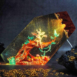 O.ri and the B.lind Forest Resin Lamp – Handmade Forest Spirit Light Crystal Lamp – Fantasy Night Light & Unique Gift for Game Fans
