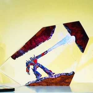 Optimus Prime Night light, Diorama Robot epoxy Lamp, Gift for kids, Robot Figure, Table Lamp, Transformers Model, Christmas Gift 2025