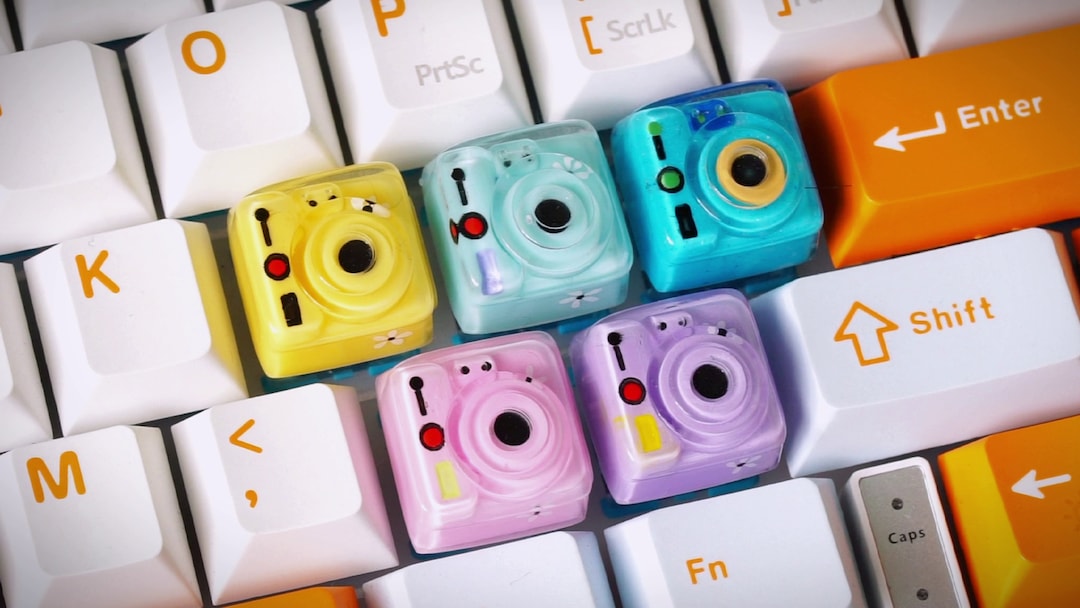 3D Instax Camera Keycap, Artisan Resin Keycap for MX Cherry Keyboard ...