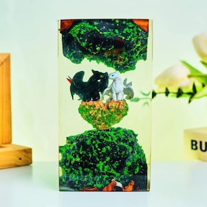 Toothle.ss & Light Fury Lamp, Night Fury Dragon Diorama Epoxy Lamp, HTTYD Resin Lamp, Unique gift For Lover, Gift For Her, christmas gift