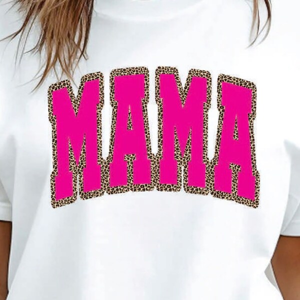 Pink Leopard MAMA Tee