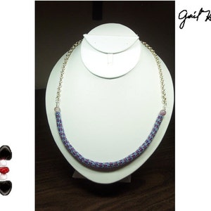 Beaded Chain Maille Necklace image 1