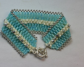 Embellished 2-drop Peyote Bracelets
