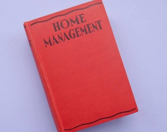 Home Management (1938): Vintage Household How To Guide, large hardback book, fun new home gift or great for paper crafting