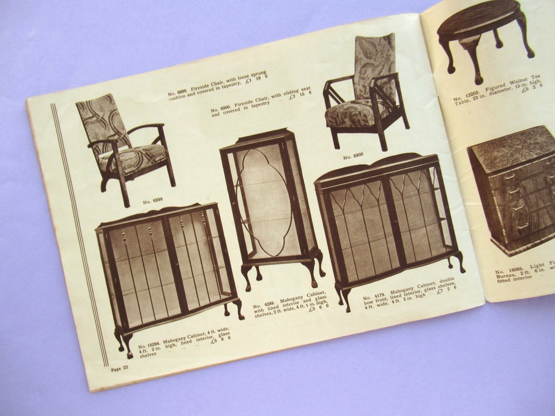 Rare Vintage Furniture Catalogue 30s, 1930s Inexpensive Modern