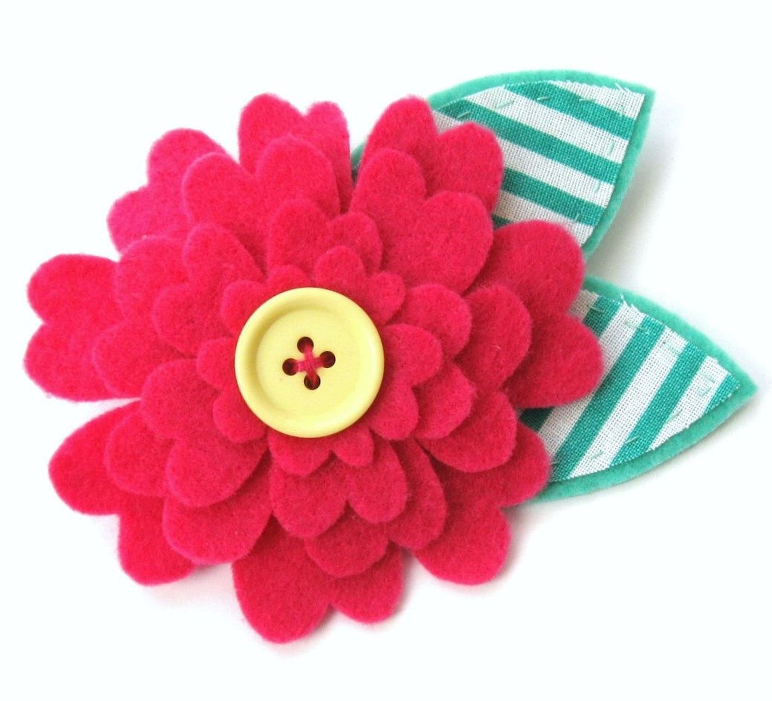 Layered Flowers PDF Pattern Pretty Felt Flower Brooch Etsy