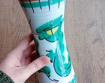 Vintage Dragon Vase: Hand-Painted Tintagel Pottery, Cornwall