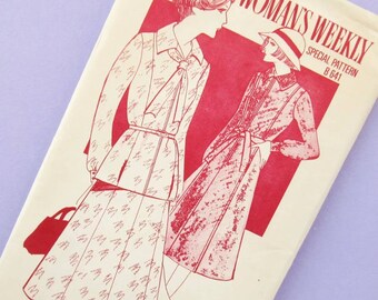 Vintage Sewing Pattern: Woman's Weekly Special Pattern B 641, Size 14, Women's Coat or Two-Piece Jacket & Skirt, suit, 70s 80s, unused uncut