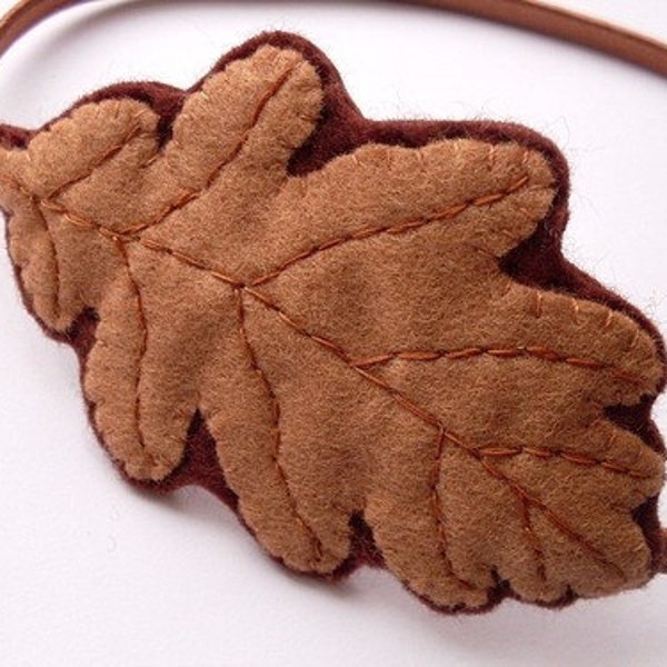 SALE Felt Oak Leaf headband, woodland inspired for autumn / fall