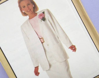 Vintage Sewing Pattern: Women's / Misses Top, Skirt and Unlined Jacket, Simplicity 9485, sizes 16 18 20 22 24, 80s, 1980s, paper pattern