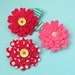 Felt Flowers, 3 PDF Patterns Sew Sunflowers, Dahlias &amp; Layered Felt ...