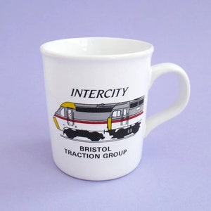Vintage Mug: INTERCITY Bristol Traction Group, rare & retro British train mug, trainspotter gift idea image 4