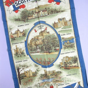 Scotland: Vintage Tea Towel choice of design pick the one you want retro Scottish dish towel, maps, castles, recipes, & more image 6