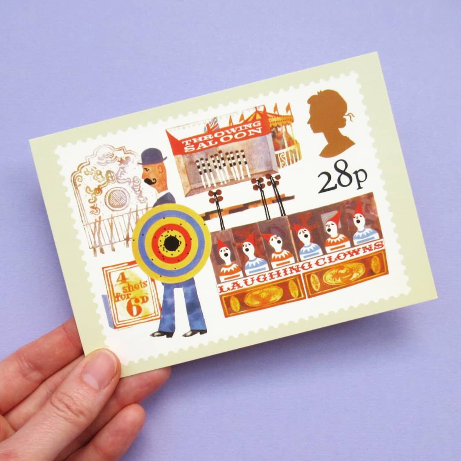 British Fairs 4 Unused Vintage Postcards retro illustration Etsy