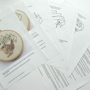 Wren PDF Embroidery Pattern by Laura Lupin Howard. Embroider some bird hoop art! British bird hand embroidery pattern, customisable, wildlife, nature.