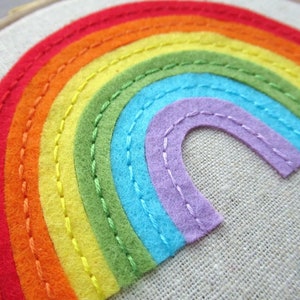 Love is Love PDF Pattern rainbow felt embroidery hoop art and matching embroidery pattern felt rainbow pattern, Valentine's Day, LGBTQ image 3