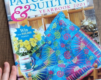 Australian Patchwork & Quilting Yearbook 2001: Vintage Craft Magazine with Pattern Sheet