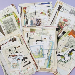 Bumper Vintage Paper Pack: Lucky Dip Mystery Bundle, lots of pages and clippings from vintage books & magazines image 4