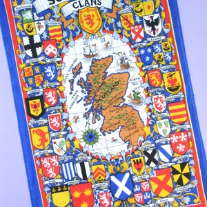 Scotland: Vintage Tea Towel choice of design pick the one you want retro Scottish dish towel, maps, castles, recipes, & more image 8