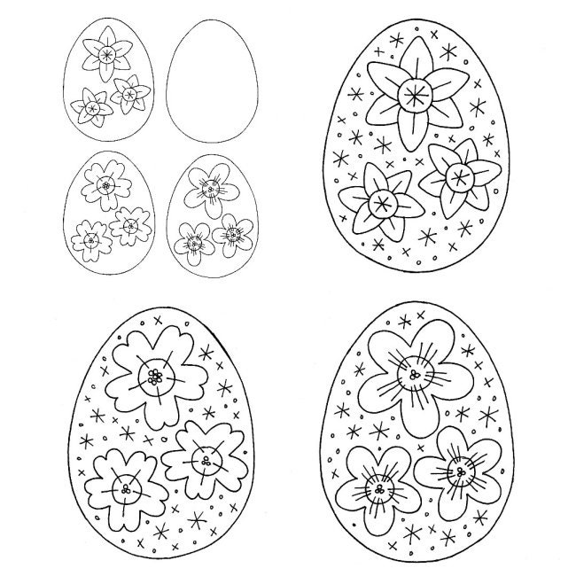 Felt Easter Egg Ornaments PDF Pattern - Spring Flowers - Easy Sewing ...