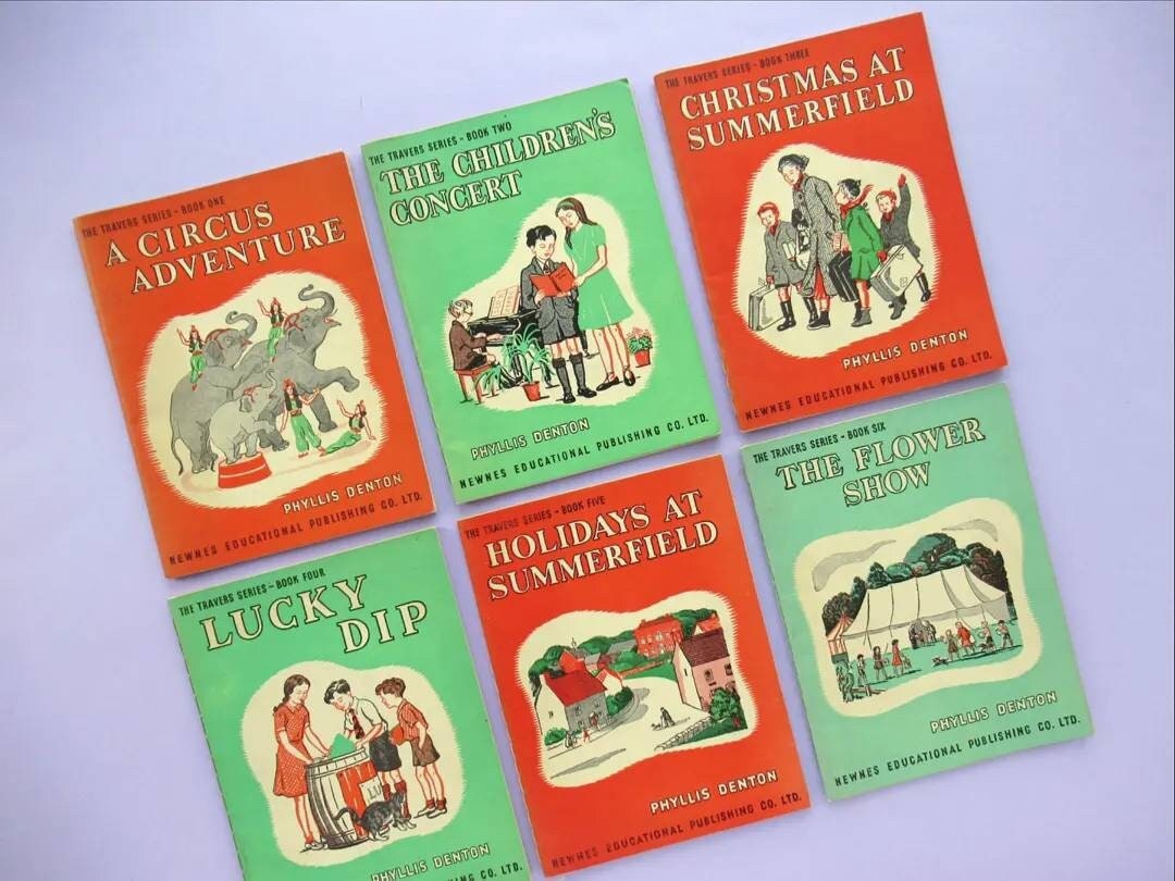 The Travers Series, Set of 6 Rare 1950s Vintage Illustrated Children's