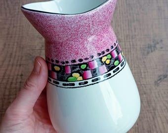 Vintage Hand Painted Ceramic Vase: Soho Pottery, England, Rare, 1920s
