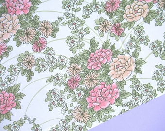 Vintage Floral Bedlinen: Double Duvet Covers, Single Flat Sheets, Pillowcases - sold separately - flowers, pink, peach, green, Dorma