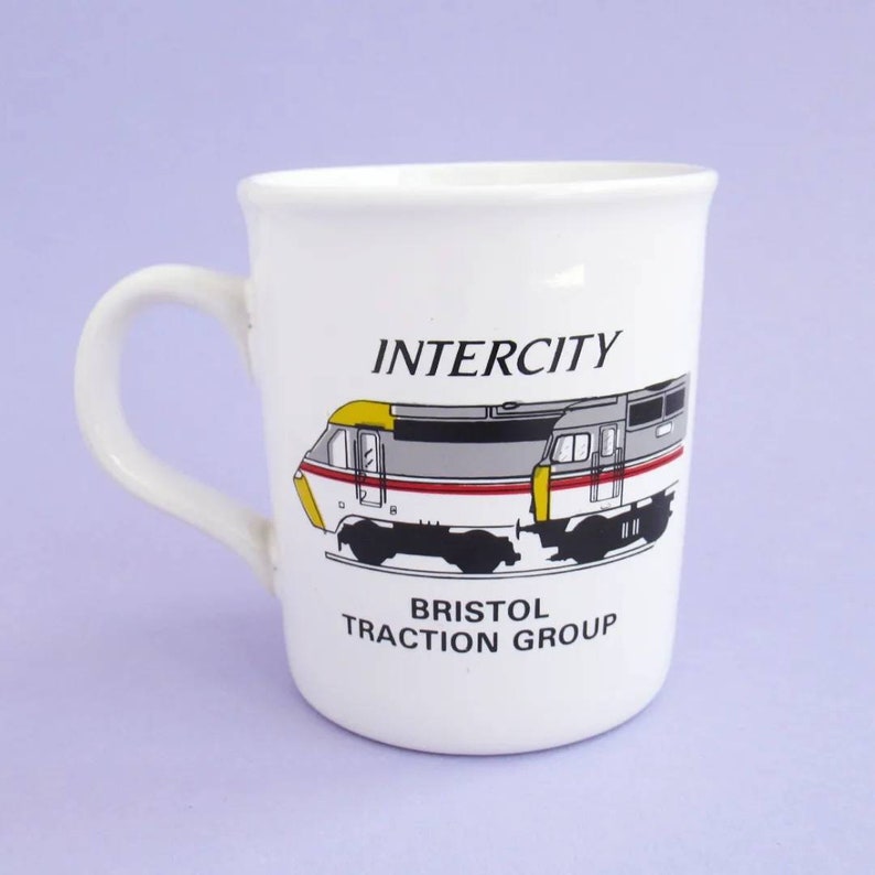 Vintage Mug: INTERCITY Bristol Traction Group, rare & retro British train mug, trainspotter gift idea image 2
