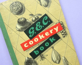 G.E.C. Cookery & Instruction Book for use with Electric Cookers, 1951, 50s, 1950s, vintage recipe book, retro cook book, cookery gift idea