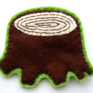 Felt Brooches, 3 PDF Patterns sew cute teacups, rainclouds and tree stumps with these fun hand sewing tutorials image 8