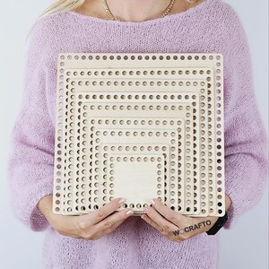 SQUARE Wooden bases for crochet baskets. Various sizes. TOP Quality