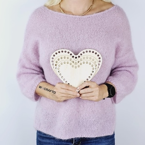 Heart Shape Wooden bases for crochet baskets. Various sizes. TOP Quality
