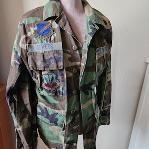 Vintage Camo military Jacket U.S. air force